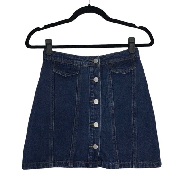 Boohoo Dresses & Skirts - Button Front Denim Jean Mini Skirt